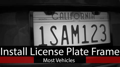 Install License Plate And Frame YouTube