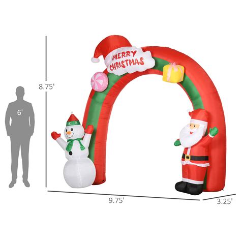 Giant 9ft Christmas Inflatables Decorations Archway W Santa Claus And