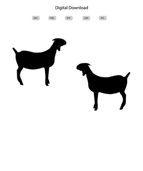 Boer Goat Svg Boer Goat Silhouette Boer Goat Svg Bundle - Etsy