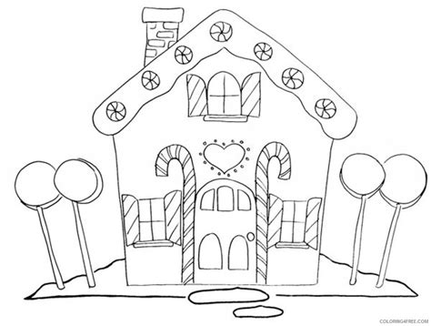 Gingerbread House Coloring Pages Free Printable 809