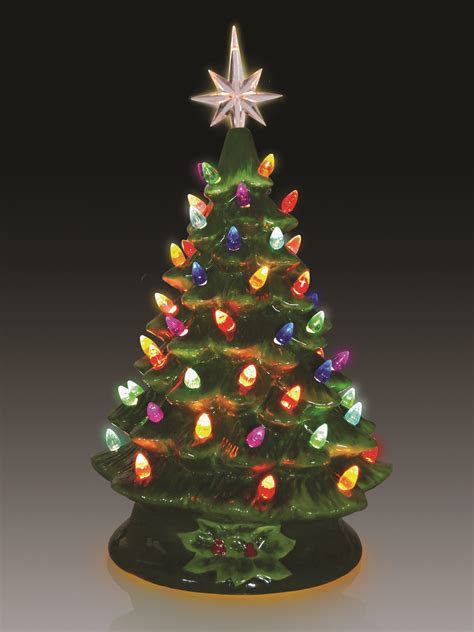 Retro 15" Ceramic Green Christmas Tree - Inspired Enterprise