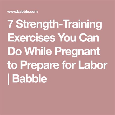 7 Strength Training Exercises You Can Do While Pregnant To Prepare For