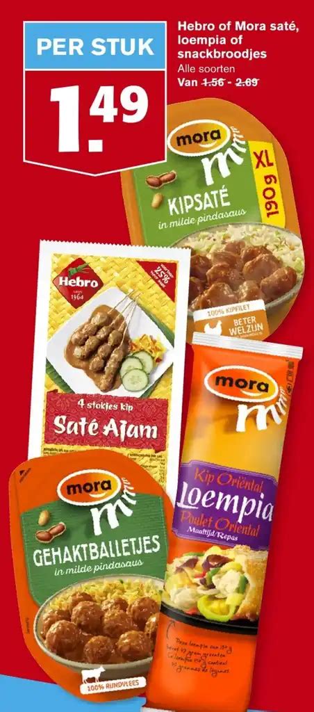 Hebro Of Mora Sat Loempia Of Snackbroodjes Aanbieding Bij Hoogvliet