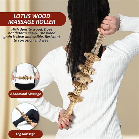 Idrop Wooden Body Massager Roller Alat Penggelek Pengurut Badan Kayu