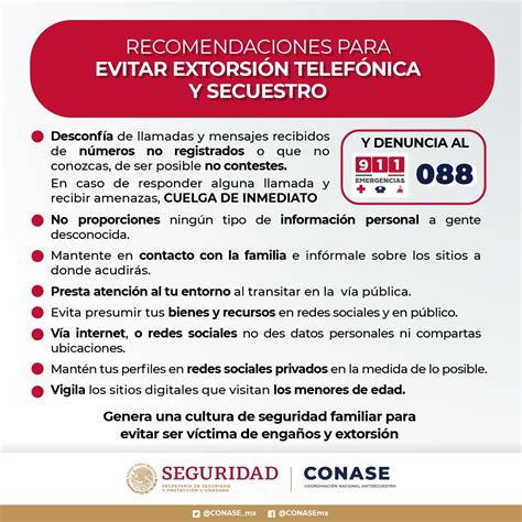 Conase Emite Recomendaciones Para Evitar Ser Víctima De Extorsión Y