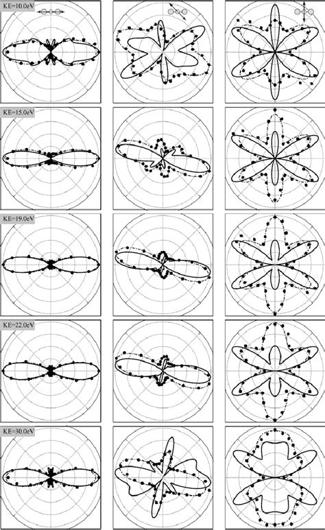 Polar Plots Of Photoelectron Angular Distributions In The Molecular