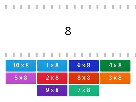 Perkalian 8 Menemukan Kecocokan