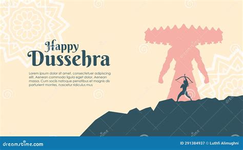 Happy Dussehra Banner Template Vector | CartoonDealer.com #291384937