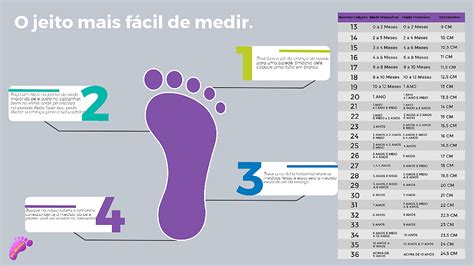 Tabela de Medidas Loja de Calçados Infantis Tênis LED Sandálias e