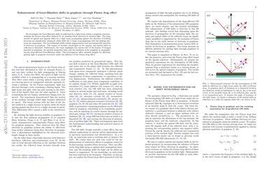 Enhancement of Goos Hänchen shifts in graphene through Fizeau drag