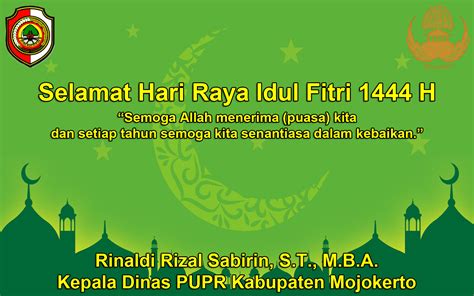 Kepala Dinas Pupr Kabupaten Mojokerto Mengucapkan Selamat Hari Raya