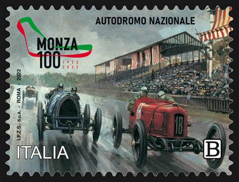 Serie Tematica Lo Sport Francobollo Dedicato Allautodromo Nazionale