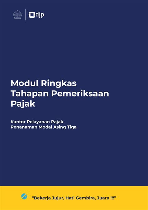 Modul Ringkas Tahapan Pemeriksaan Pajak By Eko Prasetyo Wibowo Issuu