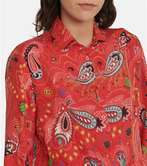 Etro Paisley Printed Silk Shirt Etro