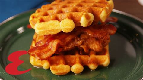 This Maple Bourbon Chicken And Waffle Sandwich Is How You Do Breakfast