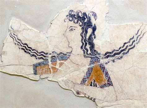 Fresco Fragment Of Dancing Lady From The Queens Megaron Knossos