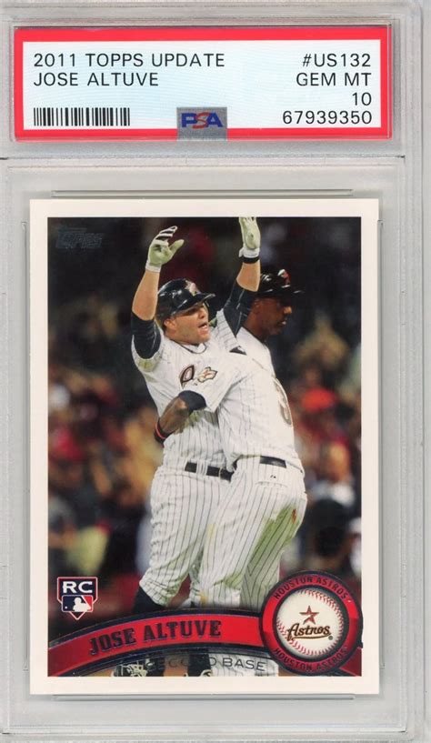 Graded Topps Update Jose Altuve Us Rookie Rc Baseball Card Psa