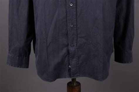 Armani Collezioni Black Long Sleeve Button Down Shirt Size 45 18 EBay