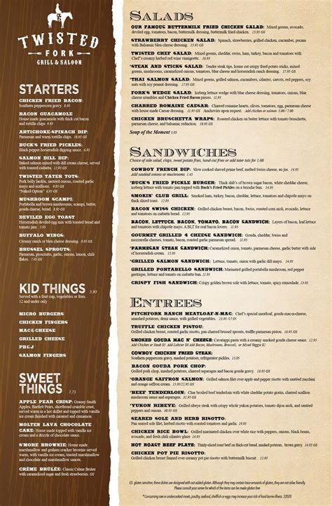 Menu at Twisted Fork pub & bar, Omaha