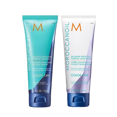 Moroccanoil Blonde Perfecting Set Shampoo 200ml Conditioner 200ml KaiZeN Shop