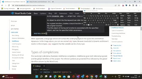 A Y Visual Studio Code Services Docs User Guide Intellisense