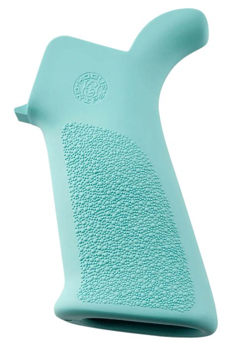 Hogue 13034 OverMolded Beavertail Cobblestone Aqua Blue Rubber Pistol