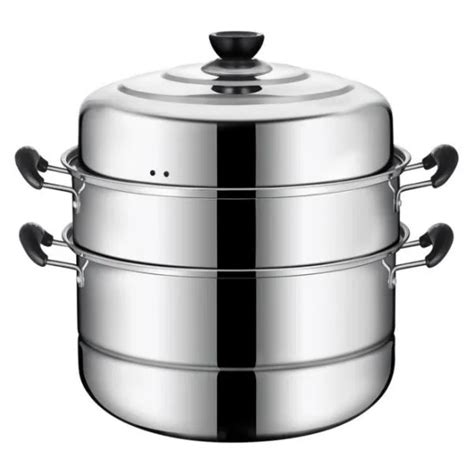 Acb Stainless Steel Steamer Cookware Multi Functional Three Layers