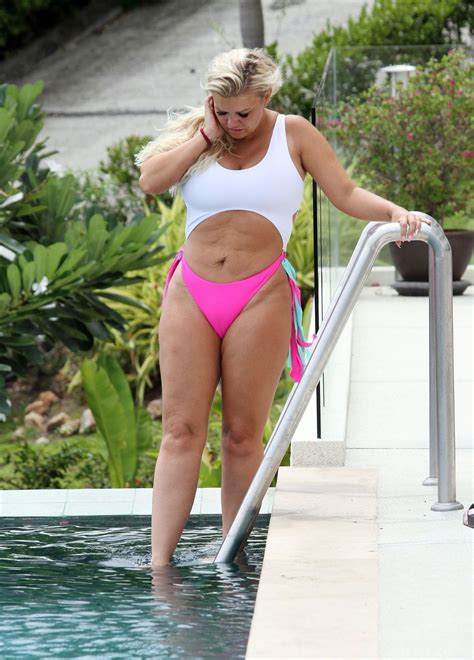 Kerry Katona In Bikini At A Beach Resort In Koh Samui