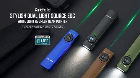 Olight Arkfeld Rechargeable Cool White LED Flat Flashlight OD Green