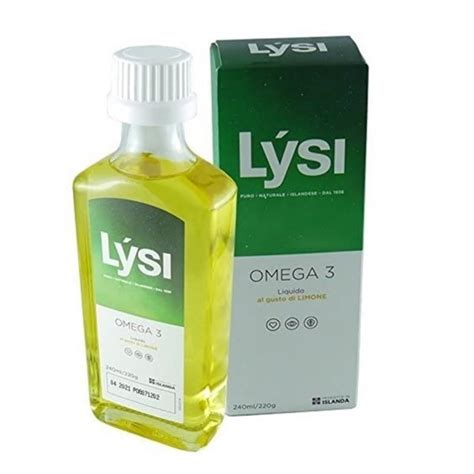 Lysi Omega 3 Liquido Gusto Limone 240ml Zero Sprechi Scade 3105