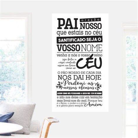 Adesivo Decorativo Parede Pai Nosso Que Estais No Céu Adoro Decor