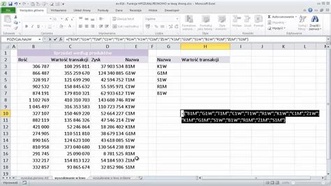 Excel Funkcja Wyszukaj Pionowo W Lew Stron Youtube