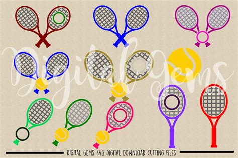 Tennis SVG DXF EPS PNG Files By Digital Gems TheHungryJPEG