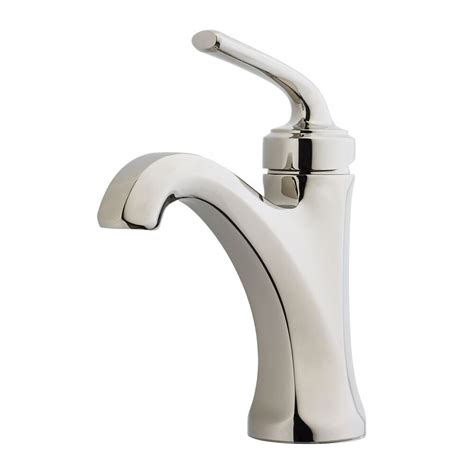 Pfister Artezia Single Hole 1 Handle Mid Arc Bathroom Faucet In Polished Finish With Lever