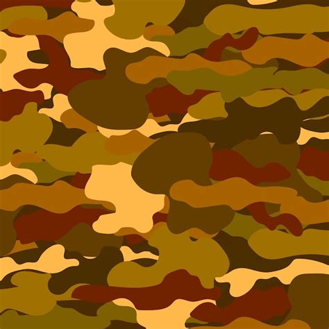 Premium Vector Brown Camouflage Pattern Vector Illustration