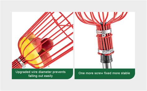 Growneer 8ft Fruit Picker With Big Basket Connecting