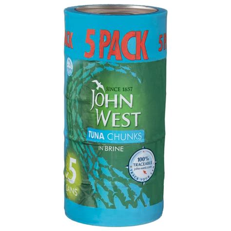 John West Tuna Chunks In Brine 5pk Groceries B M