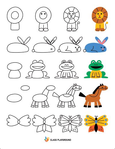 Top 172 + Drawing animals using shapes kindergarten - Inoticia.net