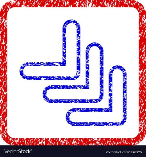 triple pointer   grunge framed icon vector image