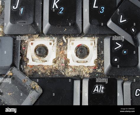 Dirty Laptop Keyboard Stock Photo Alamy