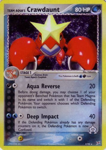 Team Aqua S Crawdaunt Ex Team Magma Vs Team Aqua Bulbapedia The