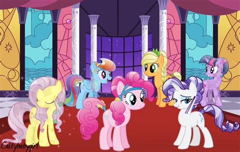 My Little Pony Fim Mane 6 Crystal At The Gala By Caitybabygirl On