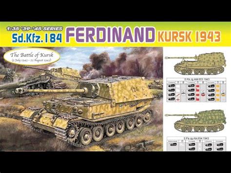 Dragon 6726 1 35 Sd Kfz 184 Ferdinand The Battle Of Kursk Modelkit