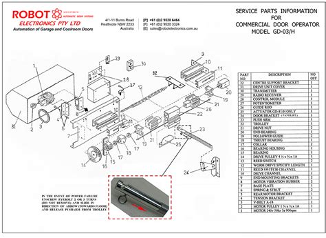 Spare Parts For Commercial Garage Door Auto Opener Gd 03h Robot