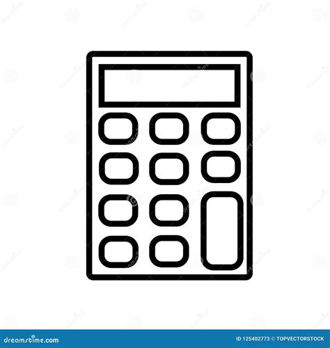 Vector Del Icono De La Calculadora Aislado En El Fondo Blanco