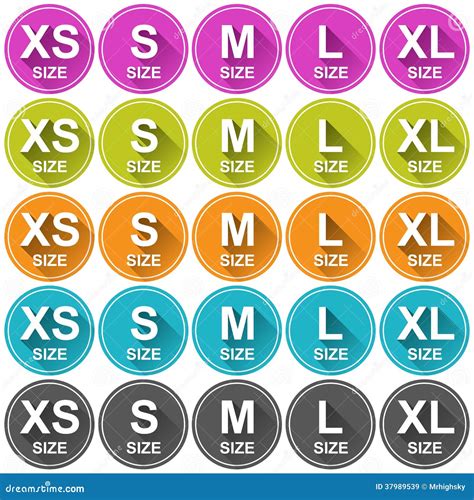 Clothing Sizes Stickers Royalty Free Stock Images Image