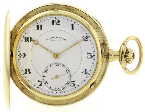 A Lange Söhne Glashütte Taschenuhr Savonette 585 14k Gold 1B Qualität