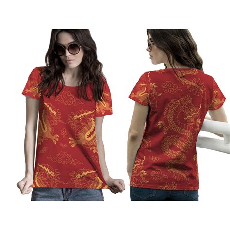 Jual Baju Kaos T Shirt Dewasa Jersey Imlek Chinese New Year Dragon