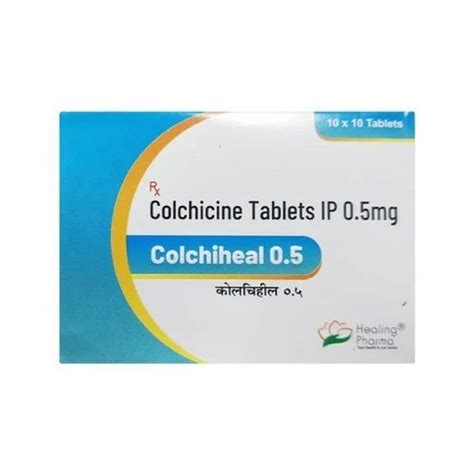 Colchicine 0 5mg Tablets At Rs 35 Stripe Colchicine Tablet In Nagpur