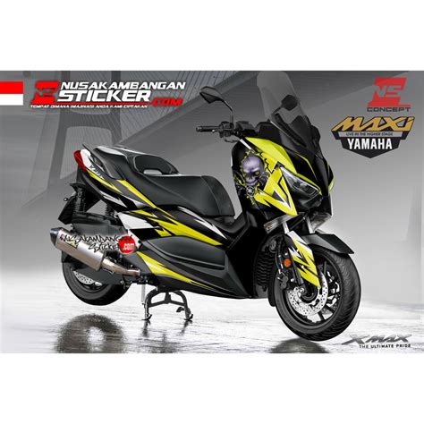 Jual Decal Sticker Yamaha Xmax Skul Kuning Shopee Indonesia